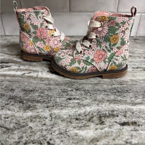 Cat & Jack Pink Floral Kids Boots